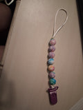 muti colored pacifier clips